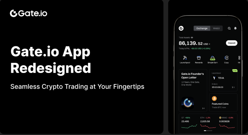 Gate.io App Redesigned: Seamless Crypto Trading at Your Fingertips