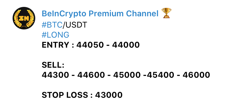 Kanał Premium - long na BTC