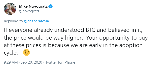 Novogratz über den Bitcoin.