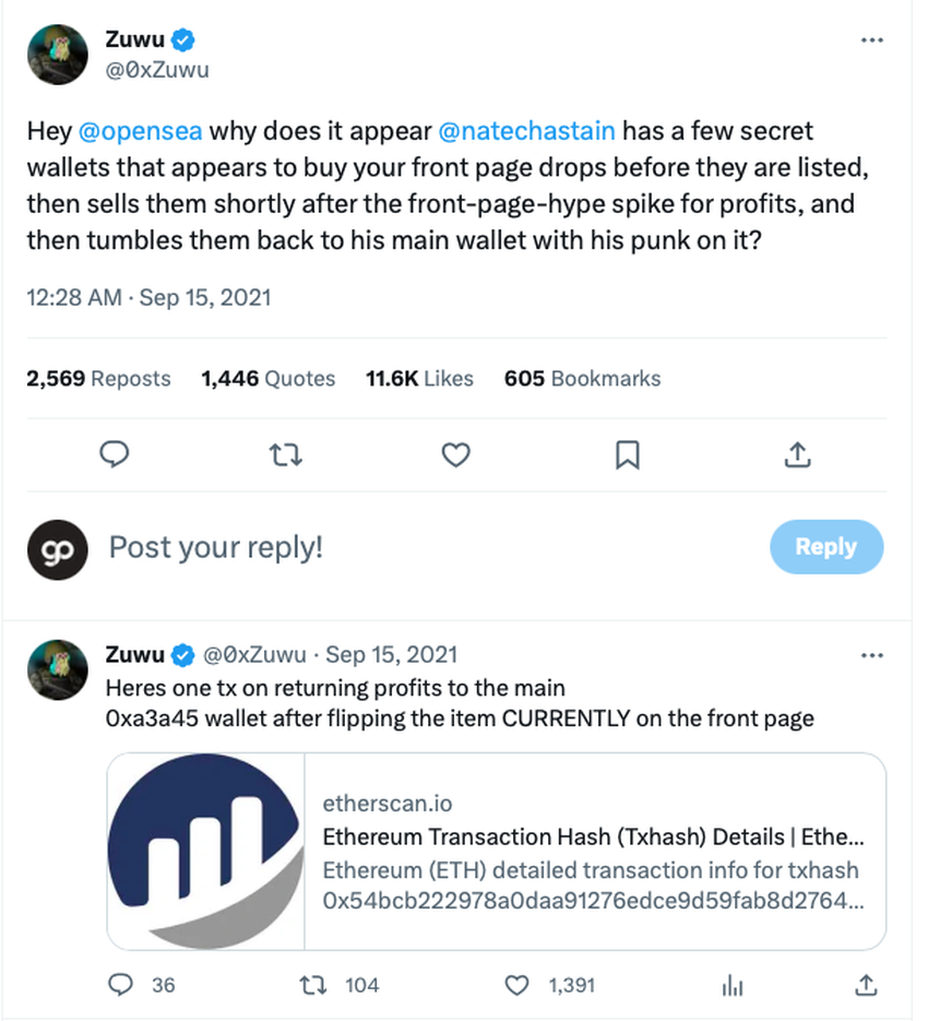 Chastain's illegal activities were uncovered by an X (Twitter) user