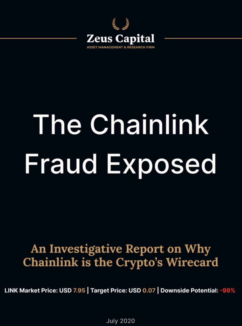 chainlink fraudulent report beincrypto tony toro