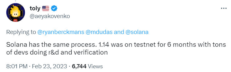 Solana Testnet