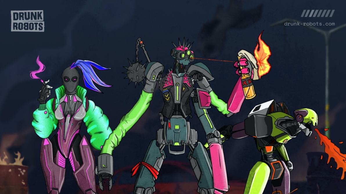 Drunk Robots Bring a New Era of Humor and Ultraviolence With NFT Game