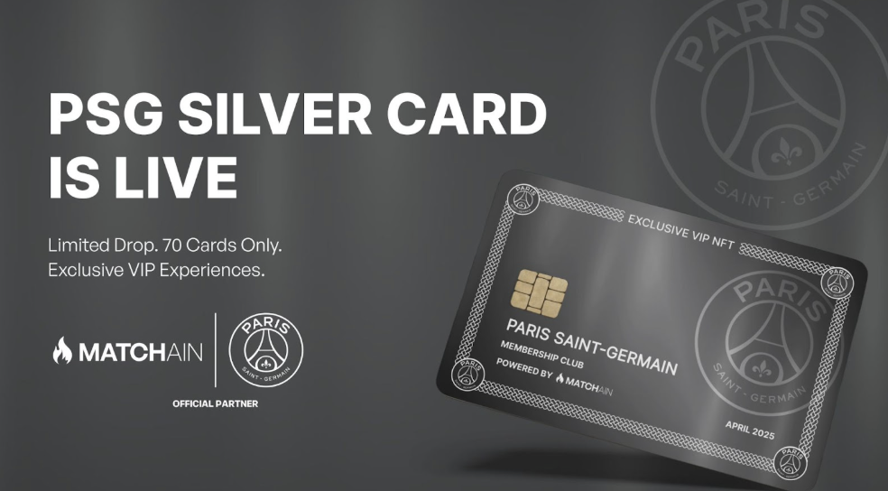 Paris Saint-Germain Launches Silver Card on Matchain: Football’s Most Exclusive Fan Access Drop