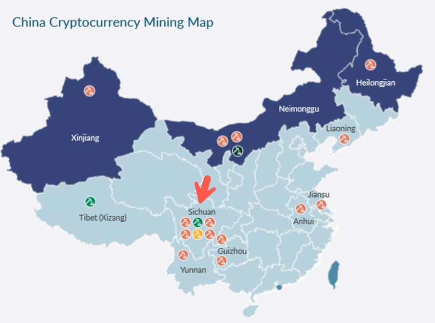 Майнинг-карта Китая