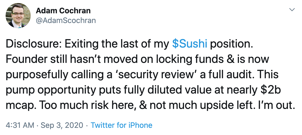 Tuit Adam Cochran DeFi