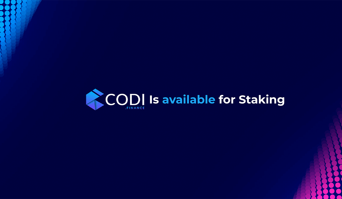 CODI Finance Launches Staking Feature With High APY