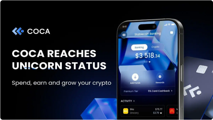 Stablecoin-Bank COCA erreicht eine Bewertung von 1 Milliarde USD