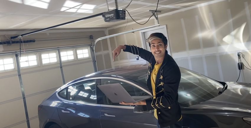 Tesla owner Siraj Raval uses his Model 3 to mine for cryptocurrencies.