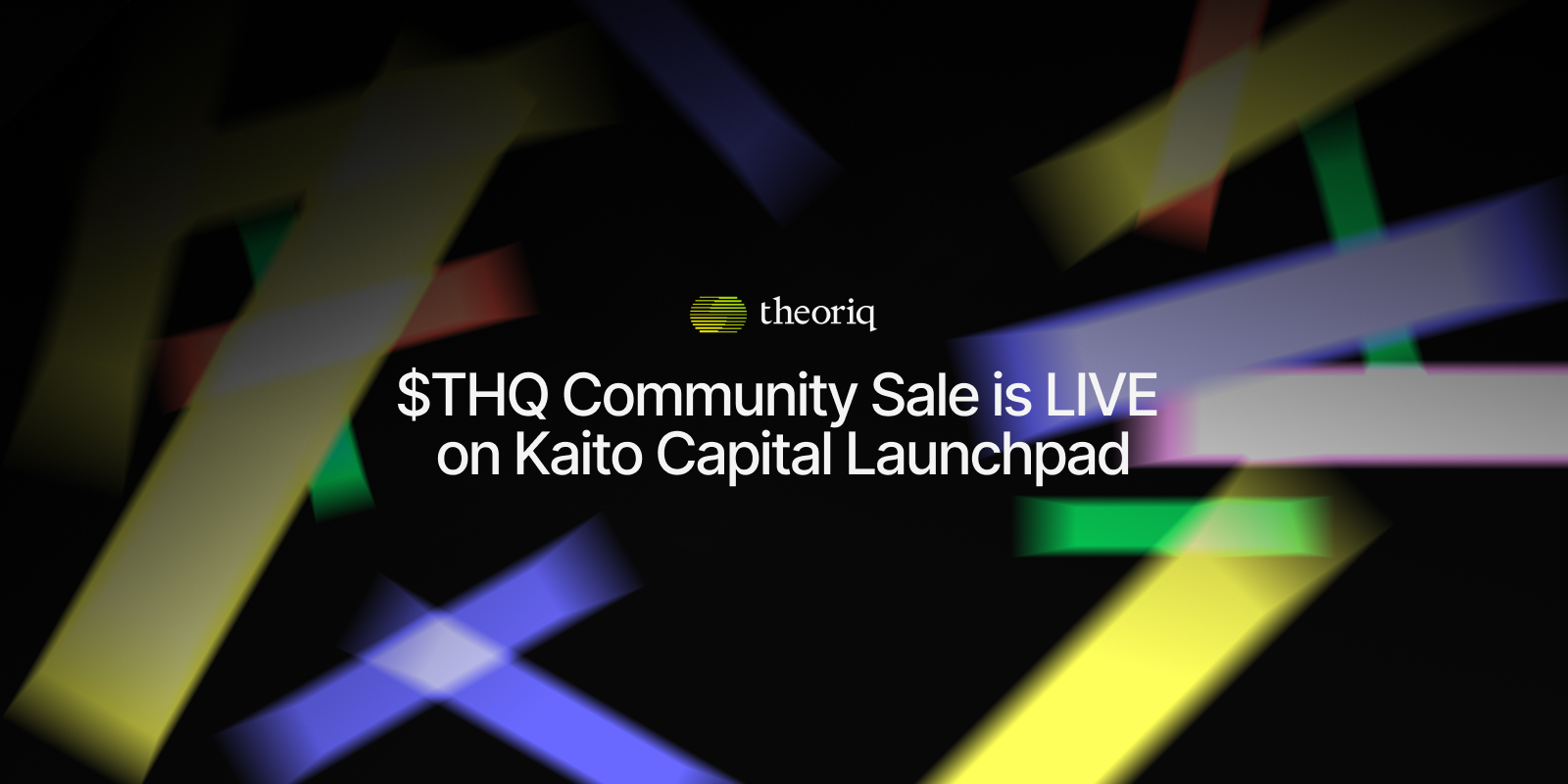 Theoriq Launches Community Sale via Kaito Capital Launchpad, Releases THQ Tokenomics