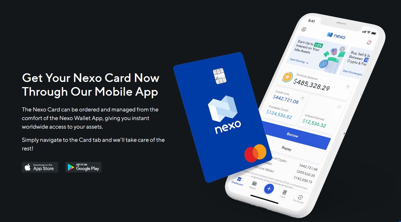 1. Карта Nexo MasterCard 