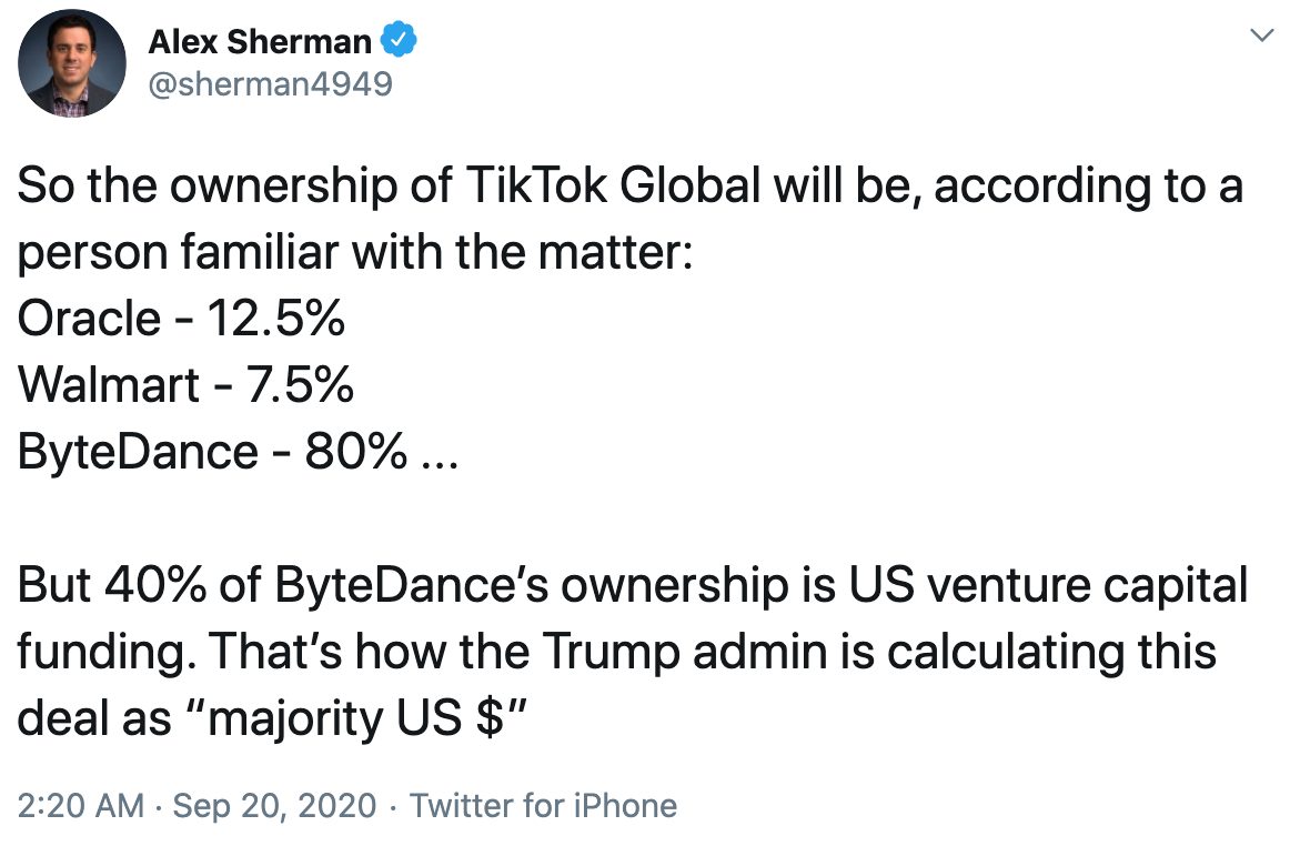 Tuit Alex Sherman Tik Tok