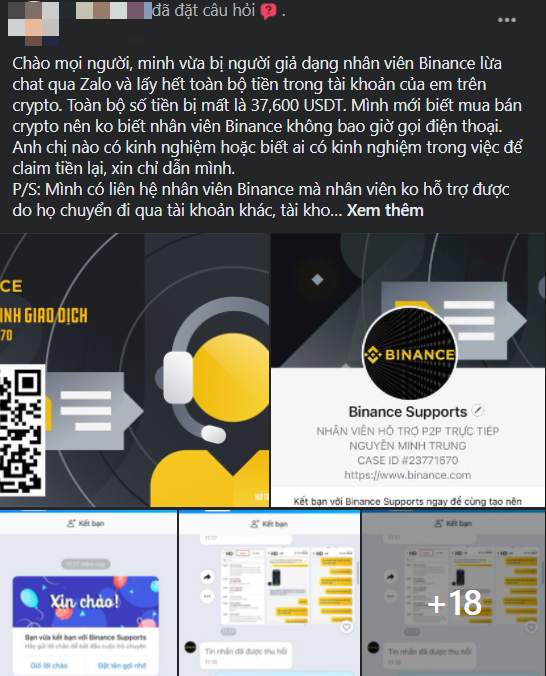 Một trong những vụ lừa đảo P2P được báo cáo trong cộng đồng.