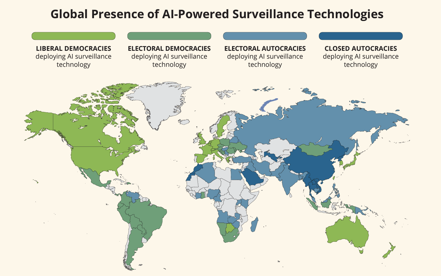 Global Presence of AI-Powered Surveillance