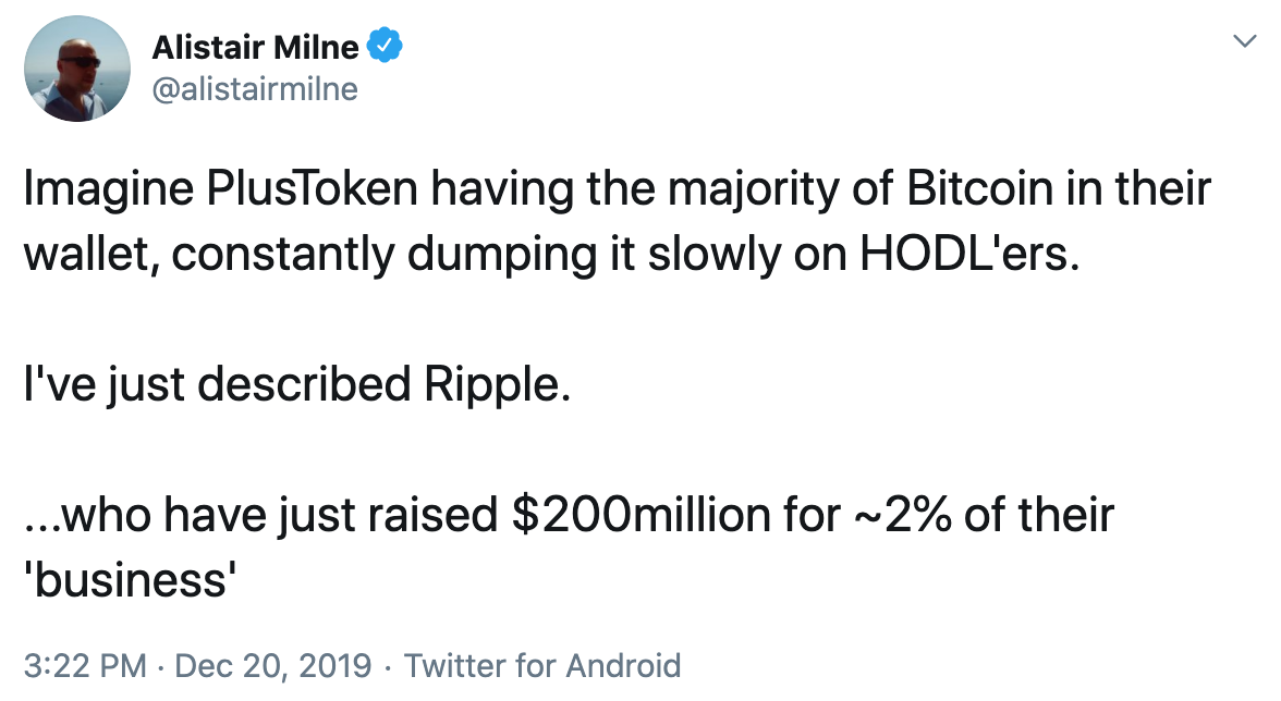 Tuit Ripple y Plustoken