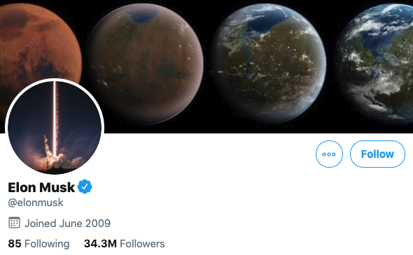 Cuenta oficial Elon Musk