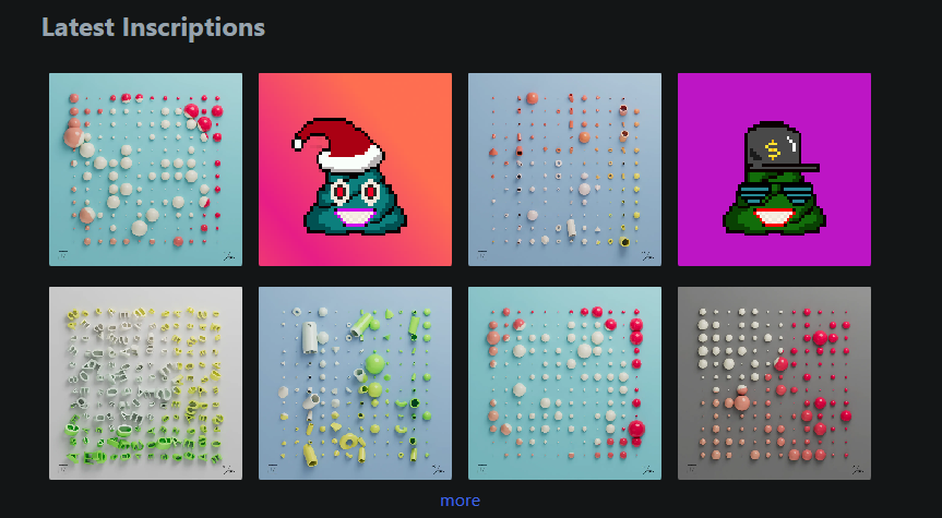 Những inscription của Ordinal NFT