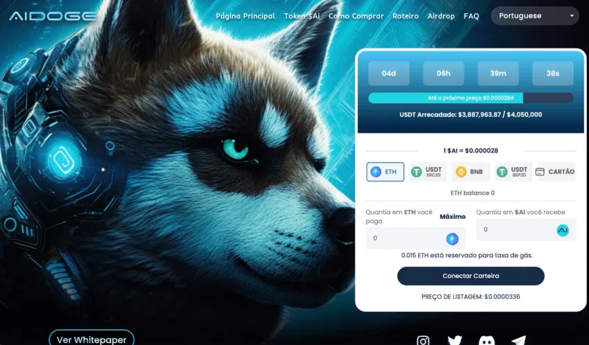 Pré-venda do AiDoge arrecada US$ 1 milhão em menos de 24 horas