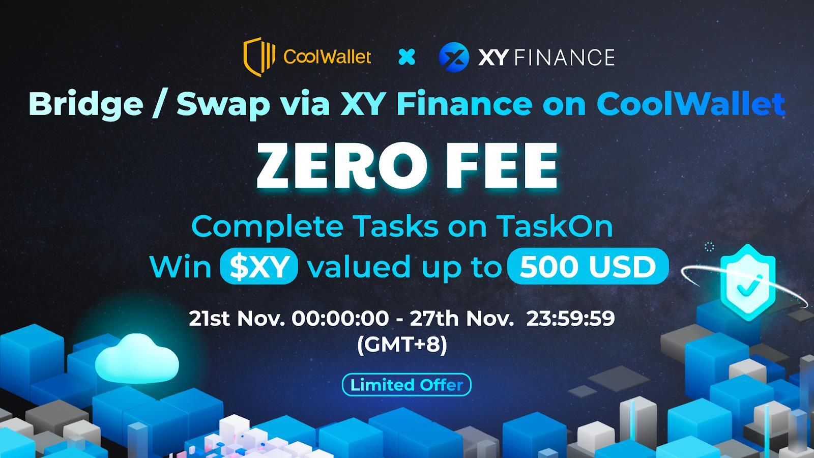 CoolWallet Teams up With XY Finance for Zero on-Chain Bridge and Swap