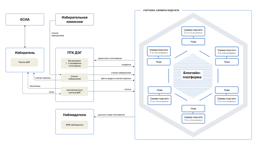 Schema of how the voting system works