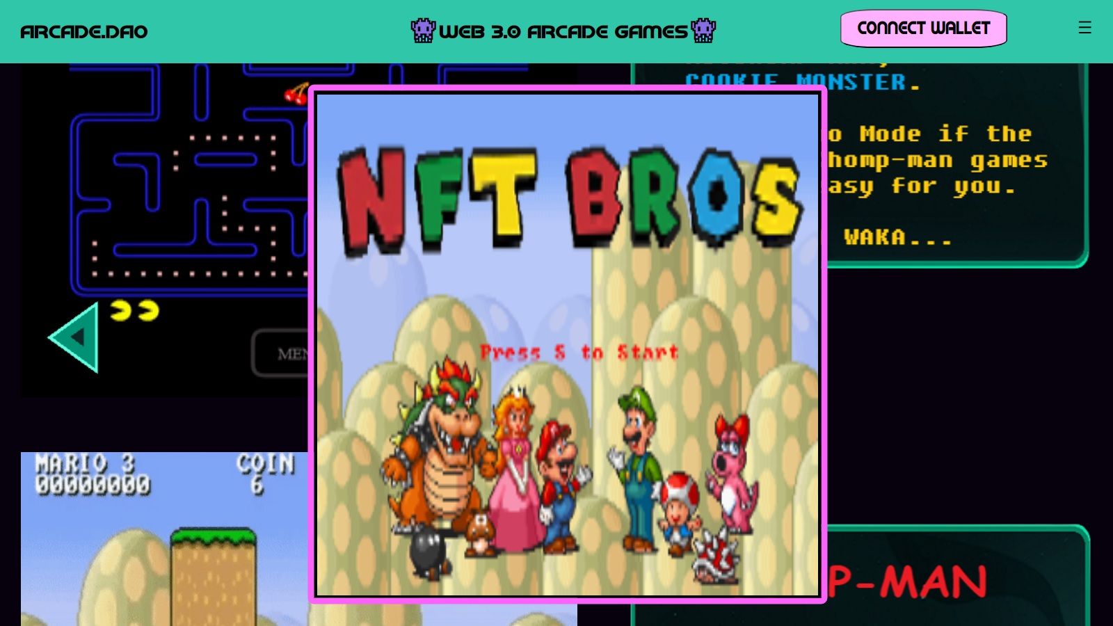 Super Mario is on Arcade.DAO as NFT Bros: Arcade.DAO