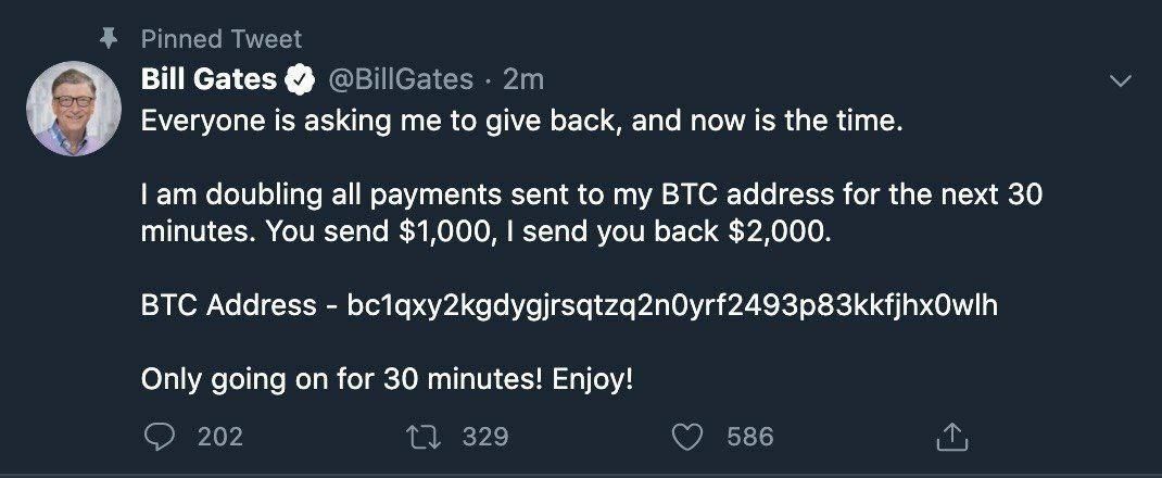 Tuit Bill Gates Hack Twitter