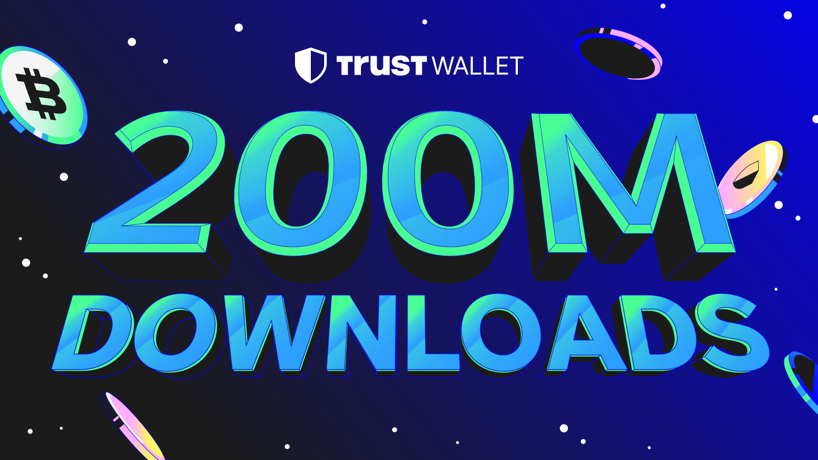 Trust Wallet alcanza el hito de 200 millones de descargas