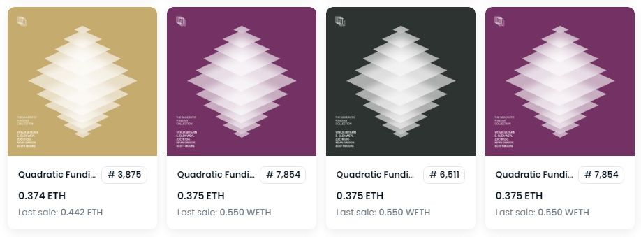 Quadratic Funding NFTs: OpenSea