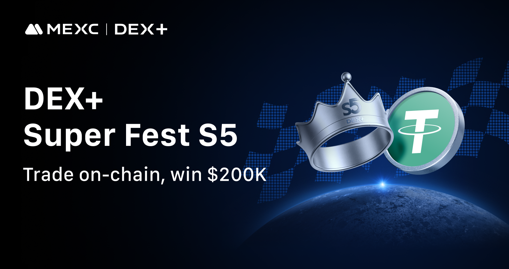 MEXC lança a 5ª temporada do DEX+ Super Fest com prêmio total de US$ 200 mil