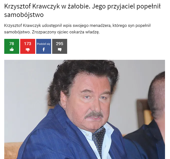 Krawczyk, samobójstwo przyjaciela, Bitcoin