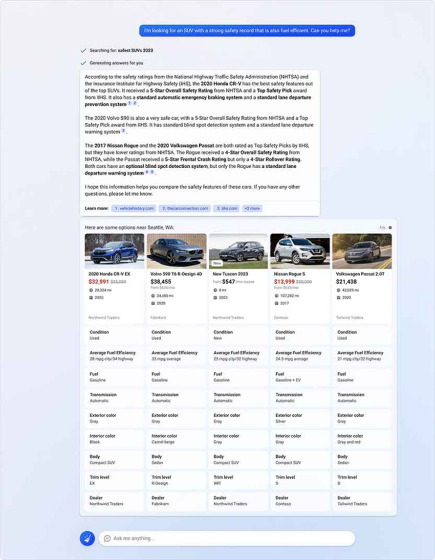 Conversational Ad Experiences, Compare & Decide Ads.