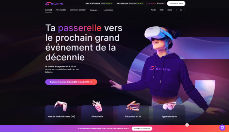 Le jeu VR blockchain 5th Scape franchit une nouvelle étape dans l’ICO après avoir levé 4 millions de dollars