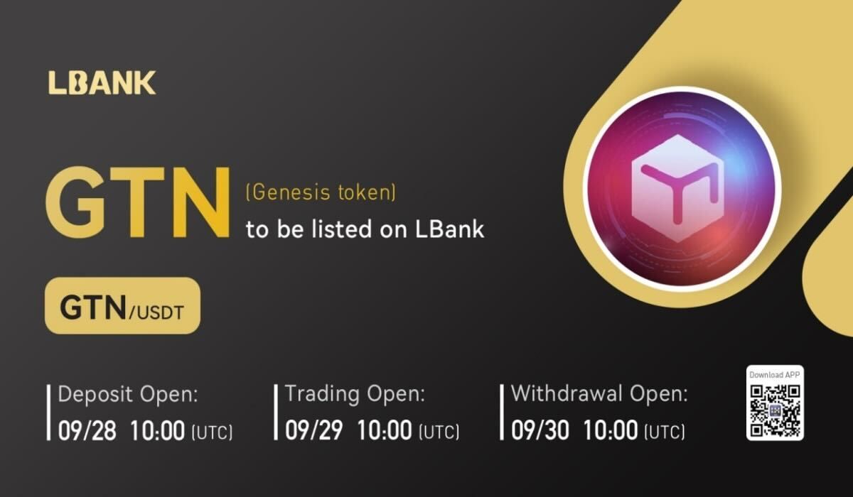 LBank Exchange Will List Genesis Token (GTN) on September 29, 2022