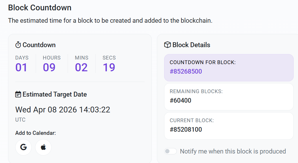 Polygon Giugliano hardfork countdown