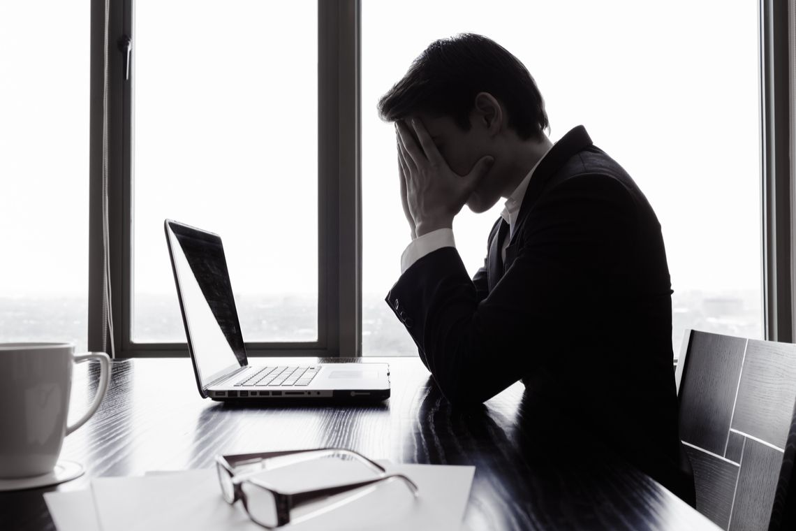 stressed business man