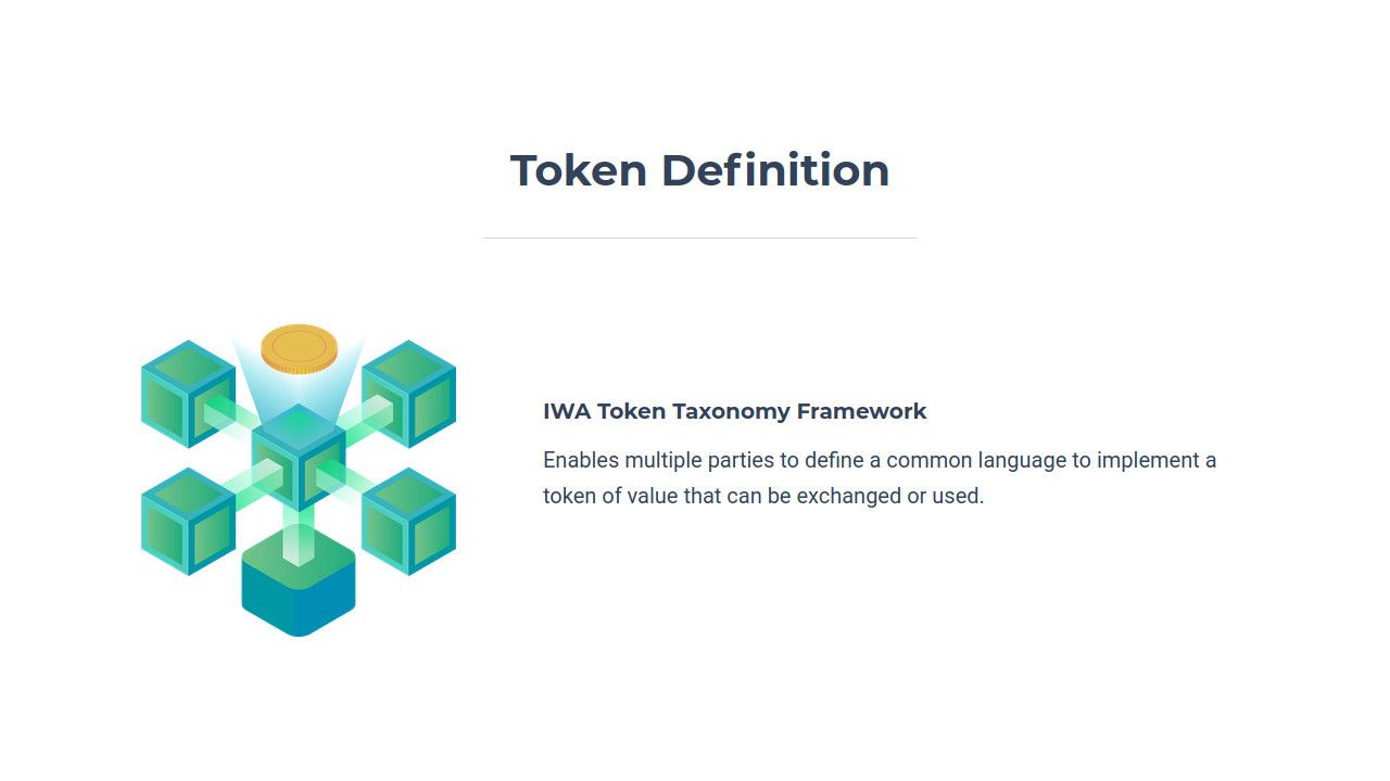 IWA Token Taxonomy Framework