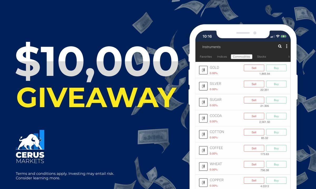 Cerus Markets Launches Its Mobile Trading App $10,000 Giveaway