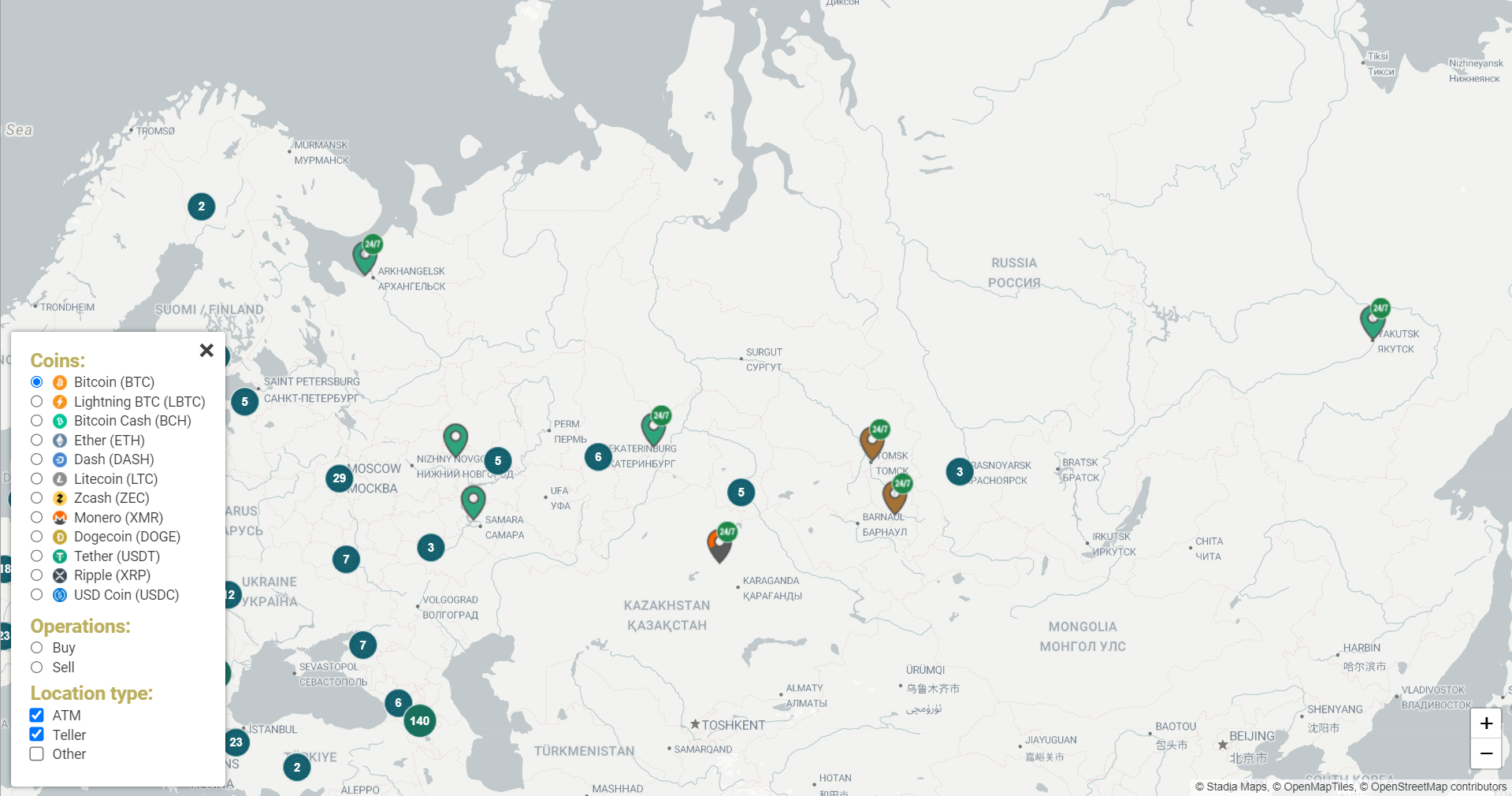 Криптоматы в России