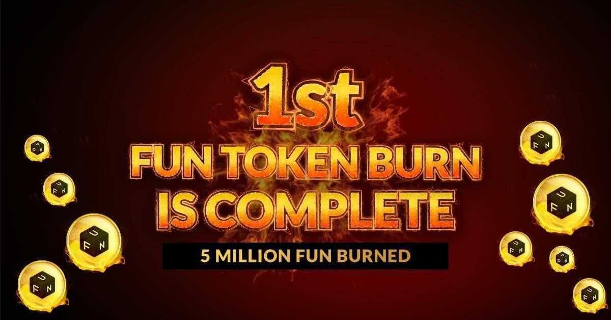 FUN Token Completes First Token Burn