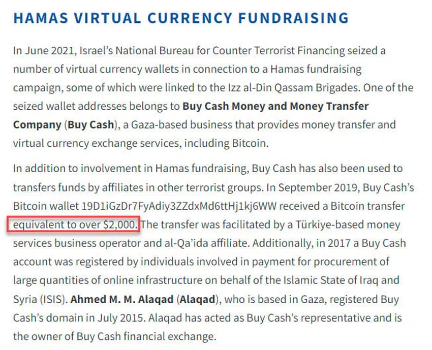 Screenshot from US Treasury report highlighting BTC. Source: X/@zerohedge 