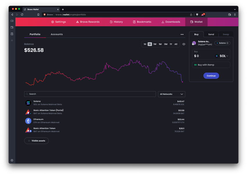 Brave Wallet Screenshot
