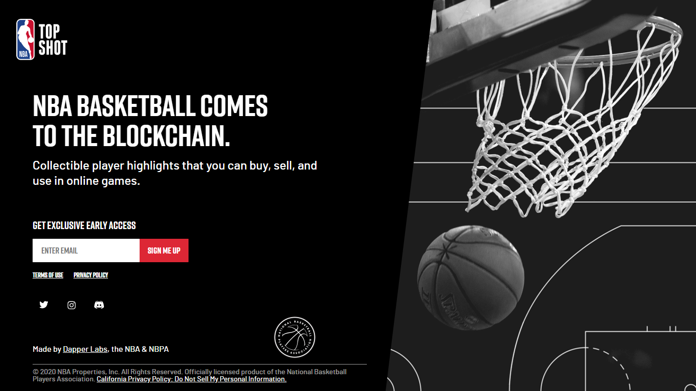 El programa NBA Top Shot utiliza tecnología blockchain para brindar una experiencia única a sus usuarios. Image: NBA Top Shot