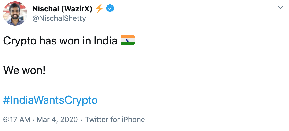 Regulación pro cripto en India