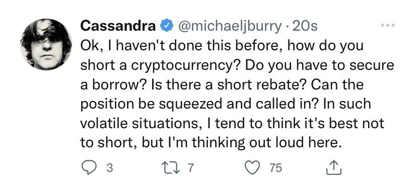 Удаленный твит Майкла Бьюрри