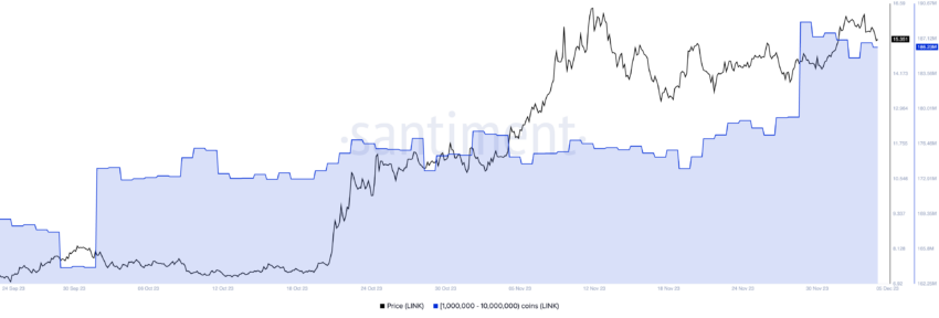Chainlink (LINK) Whale Holdings. 