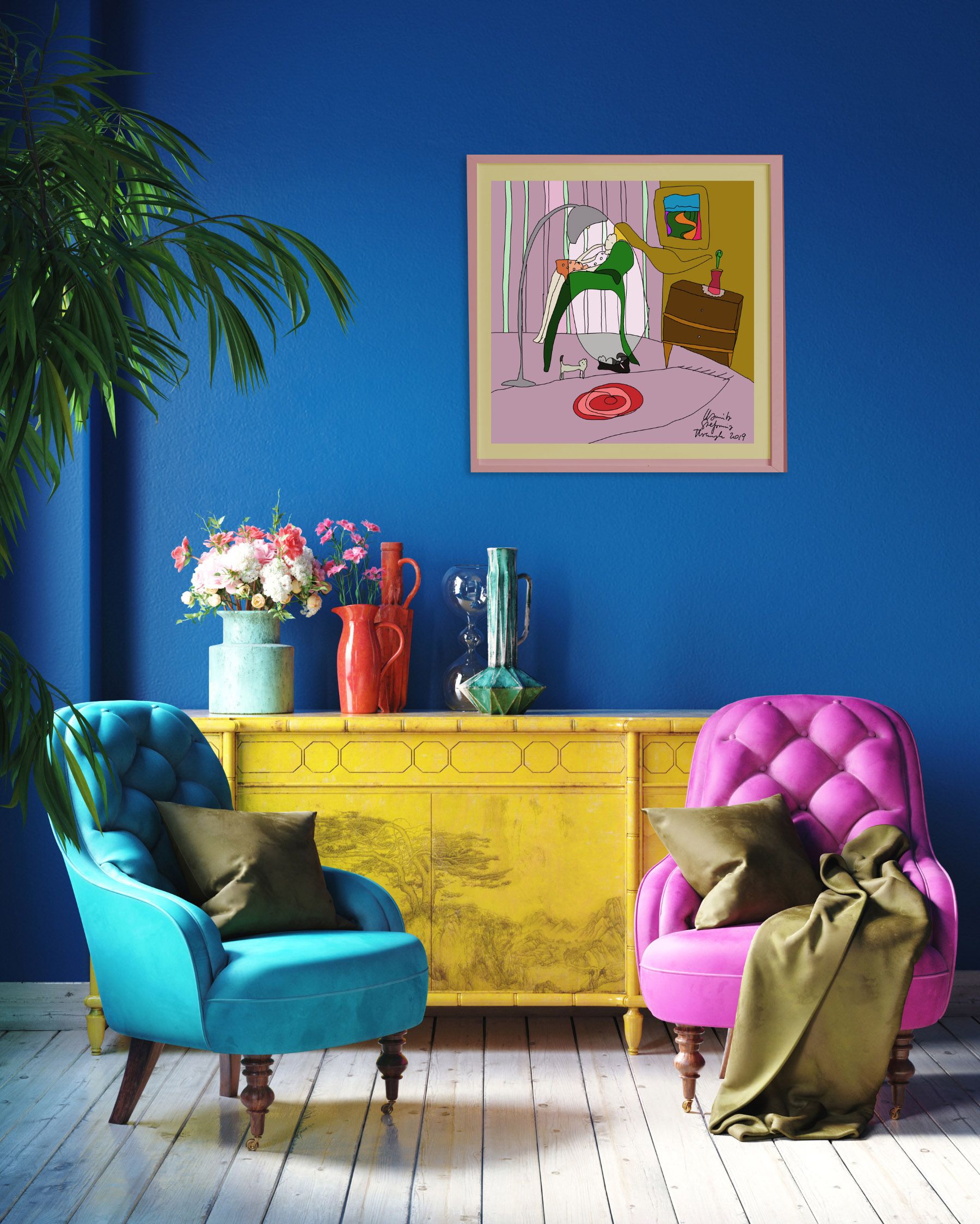 JazzyNFT - projekt wnętrzna z obrazem