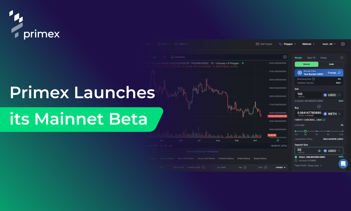 Primex, the Protocol for Spot Margin Trading on DEXs, Launches Mainnet Beta
