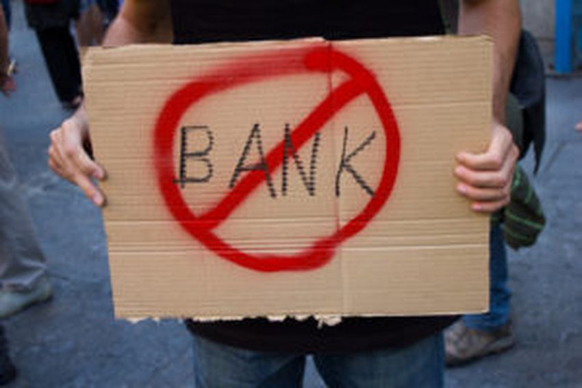 não aos bancos