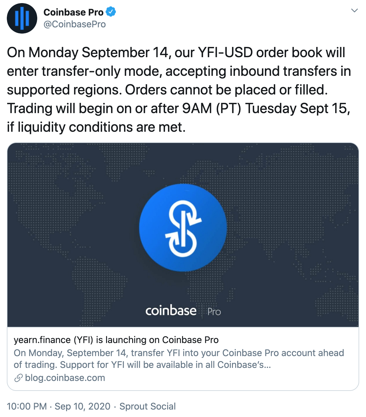Coinbase y Yearn