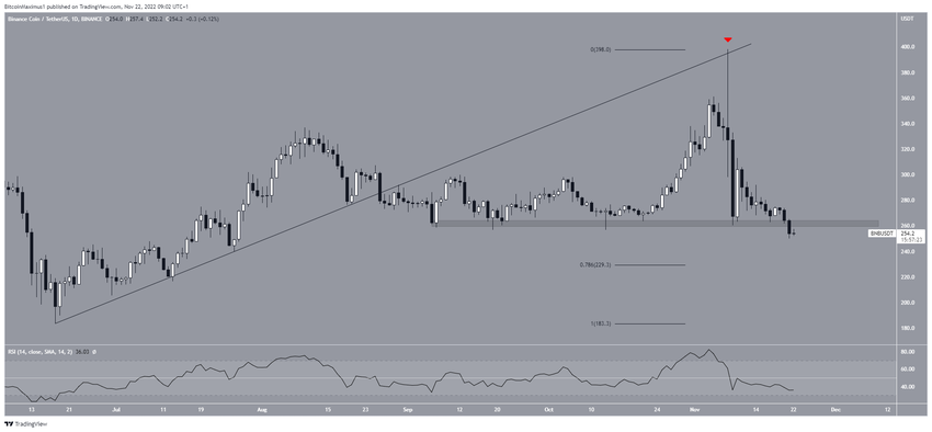 Binance Coin wykres dzienny